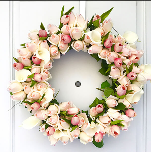 Gorgeous DIY Rosebud Springtime Wreath