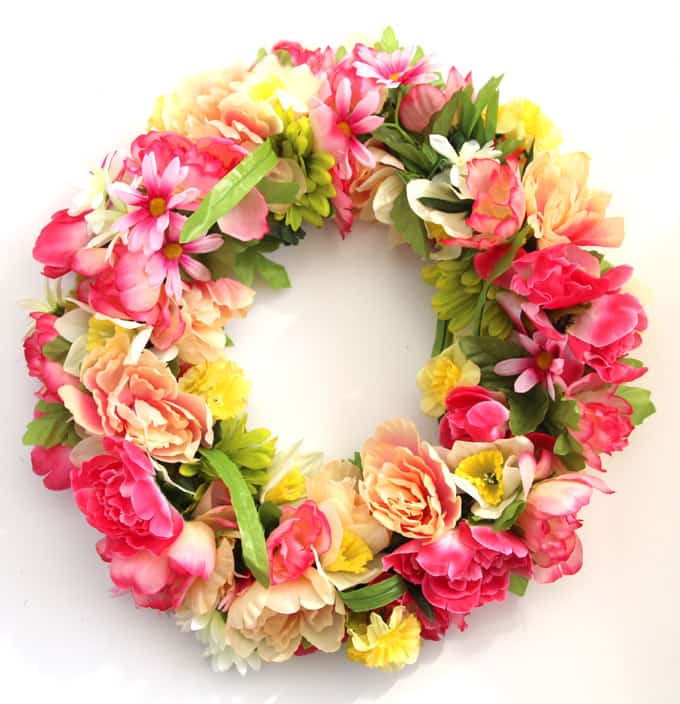 Beautiful Brightly Colored Floral Wreath