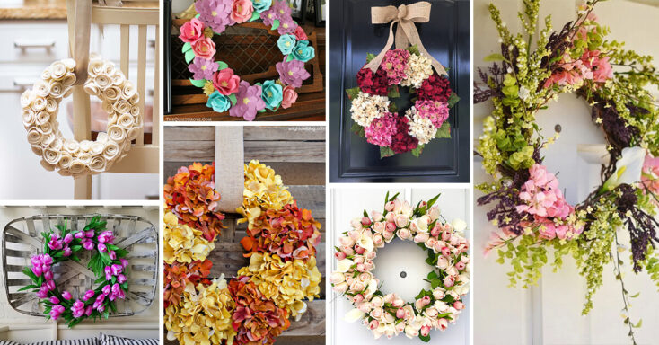 Featured image for 23 Cute DIY Floral Wreath Ideas to Bring in the Season