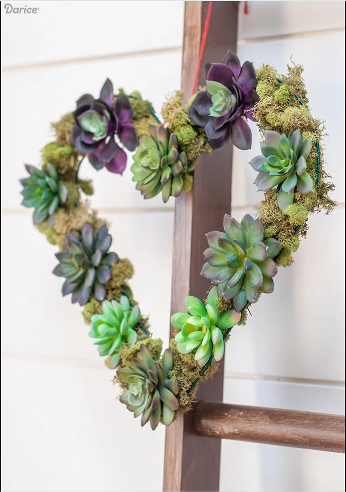 Whimsical Hanging Heart Shaped Wreath