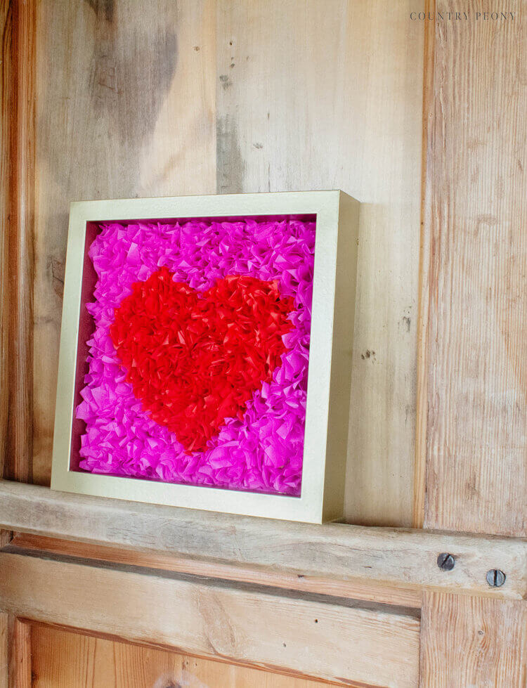 Sweet Tissue Paper Heart Wall Art