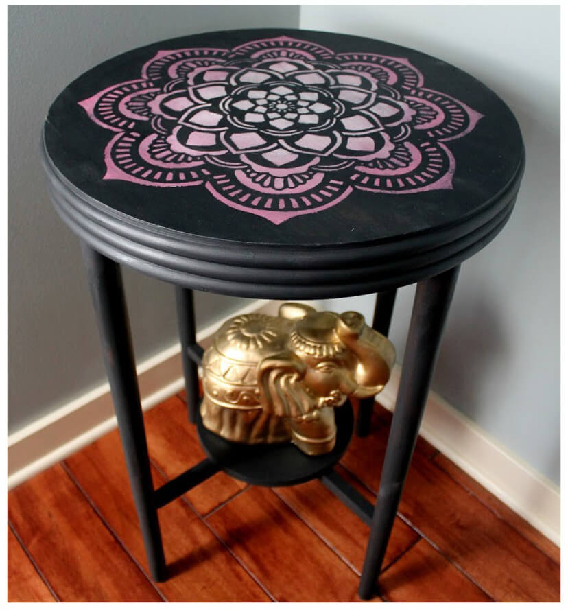 Another Great Mandala Decor Idea with a Table