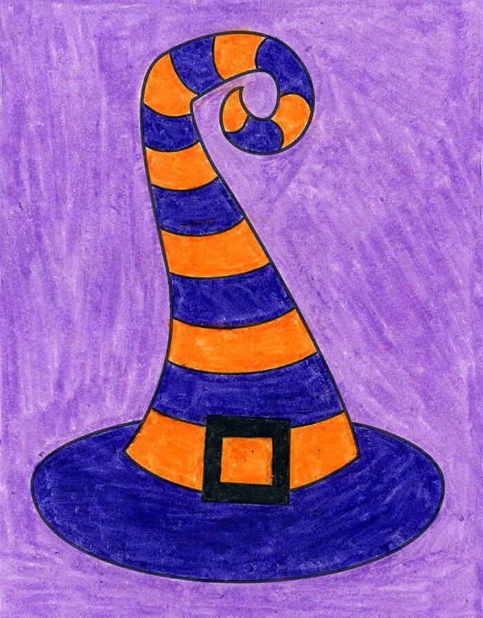 Colorful Halloween Witch Hat Design