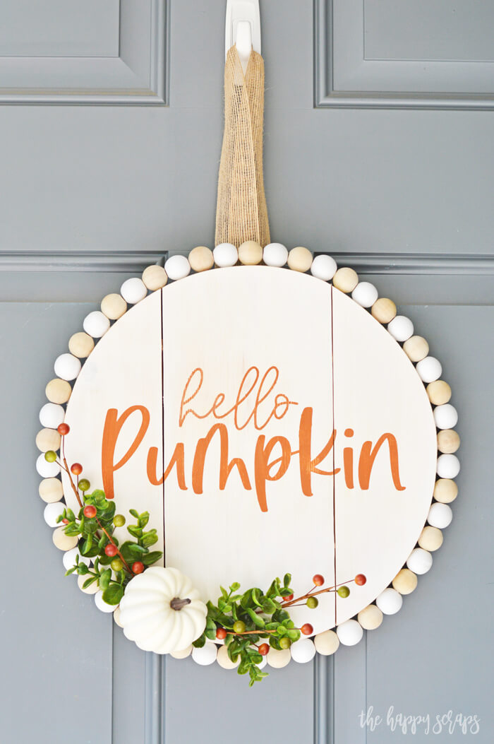 Hello Pumpkin Fall Wreath Design
