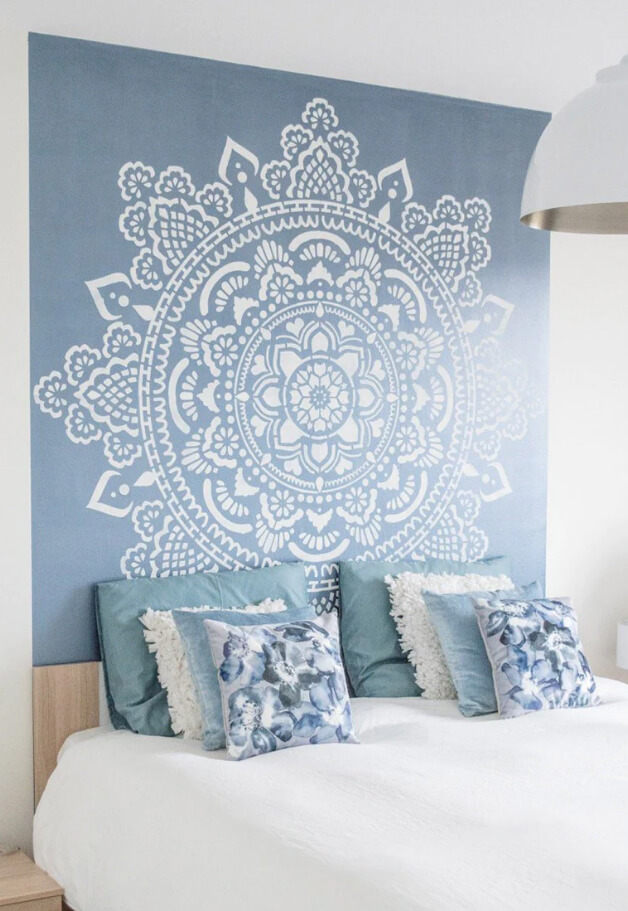 Huge Wall Stencil Creates Two Great Mandala Projects