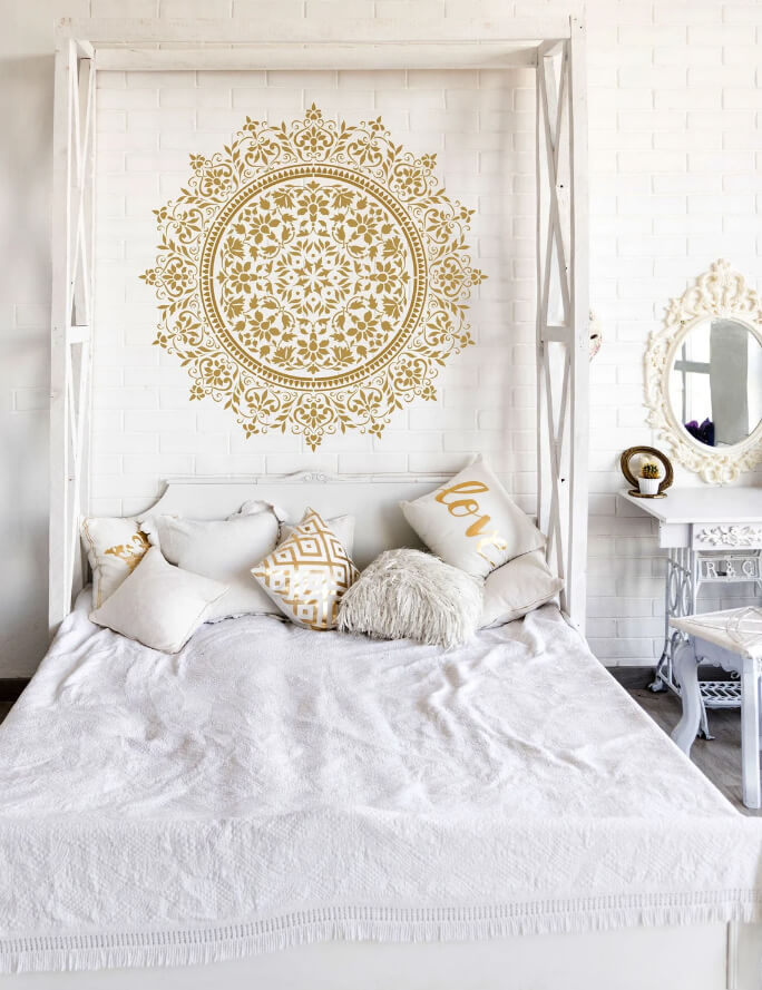 Ornate Mandala Creates Another Cool Faux Headboard