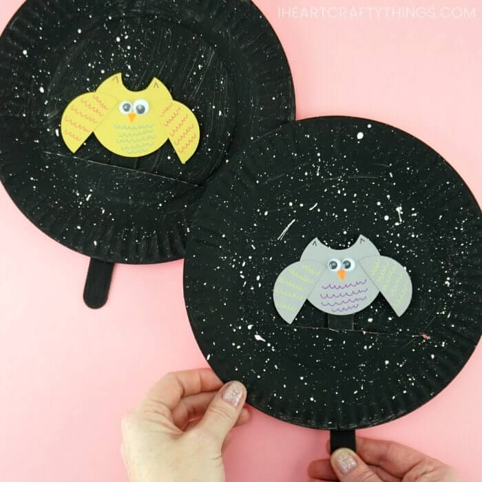 Flying Owl Paper Plate Craft