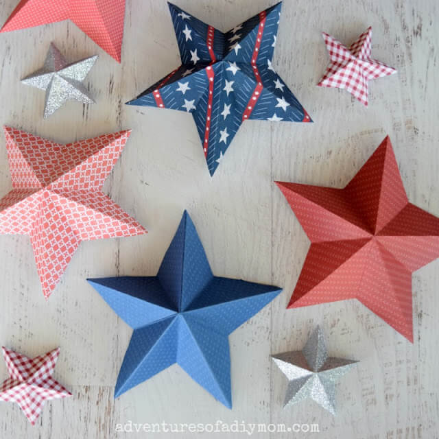 Patterned and Patriotic Paper Assemblage