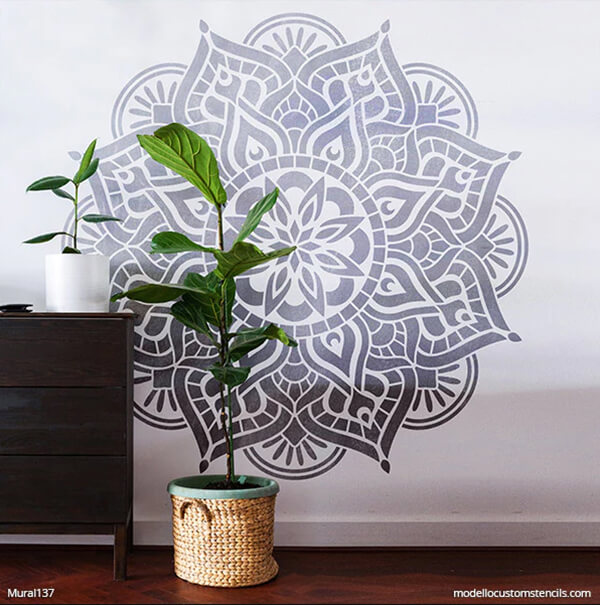 The Perfect Mandala Created via Stencil