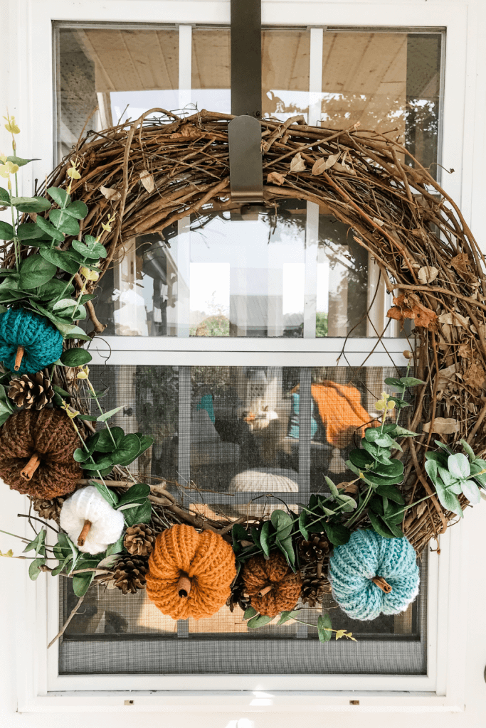 Crochet Pumpkin Fall Wreath Design