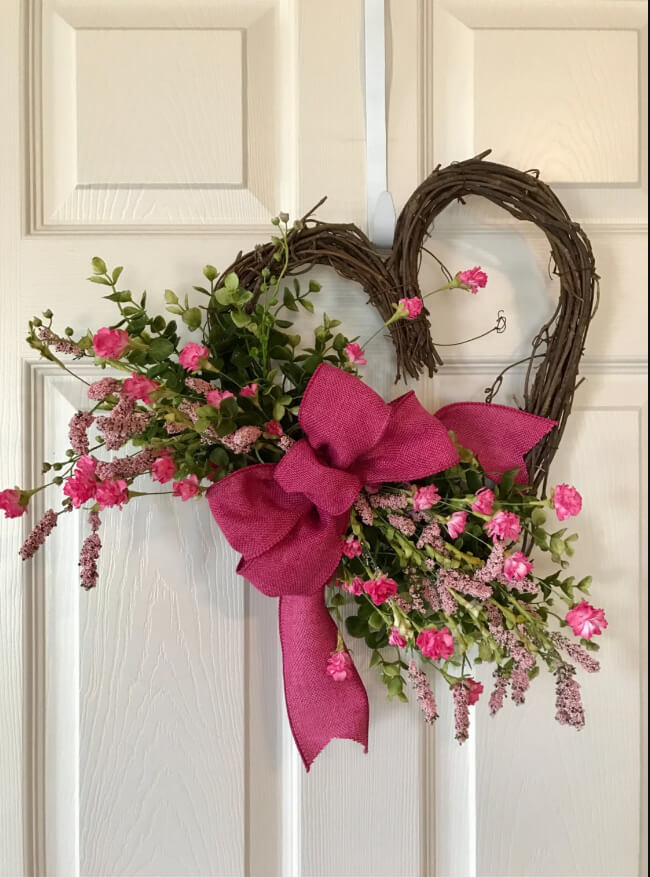 Alluring Grapevine Wreath with Ribbon