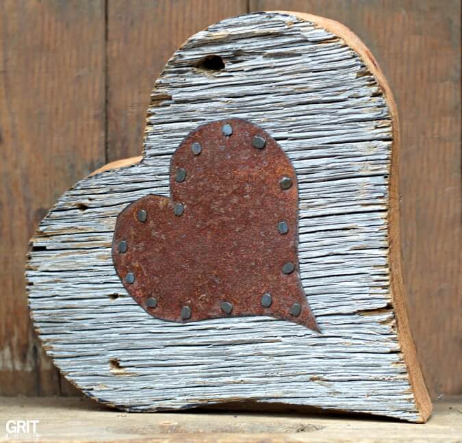 DIY Farmhouse Style Heart Design