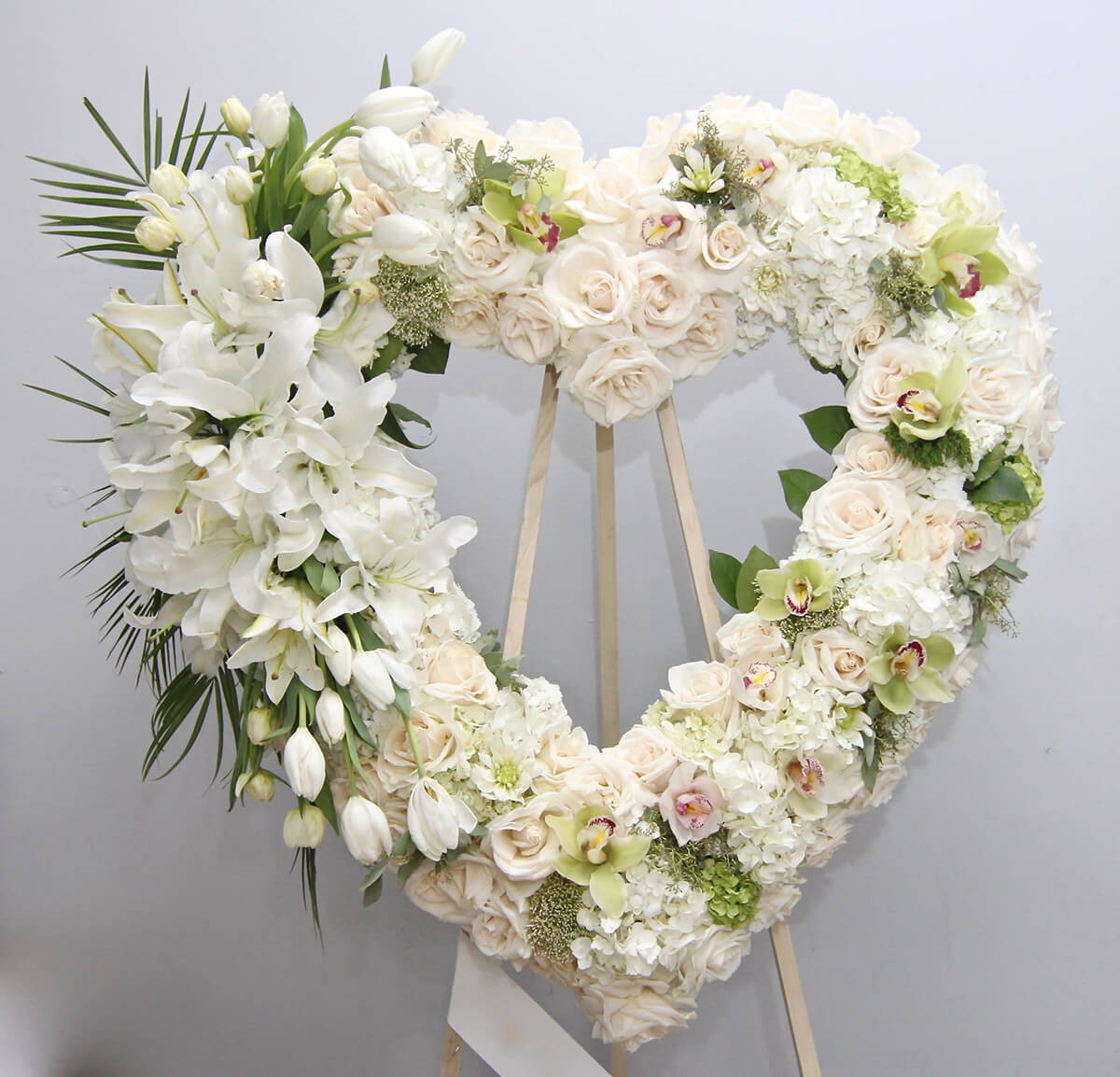 Charming Heart of White and Pink Flowers