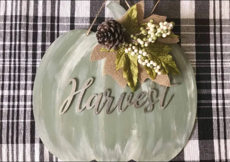 Charming Pumpkin Shaped Wreath Sign