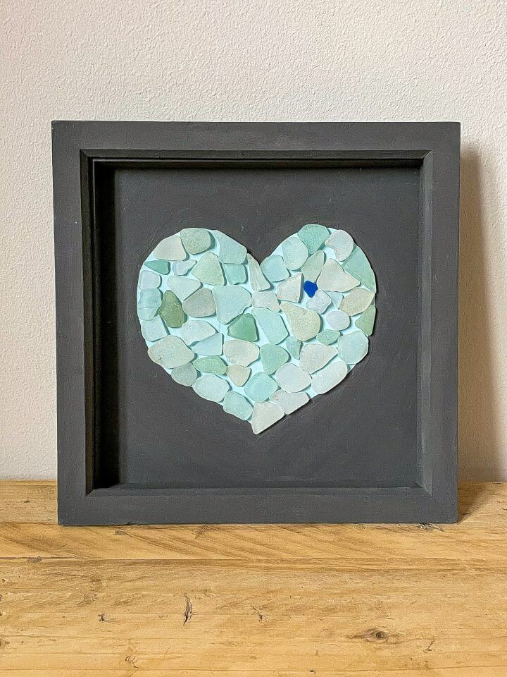 DIY Sea Glass Heart Shape Design