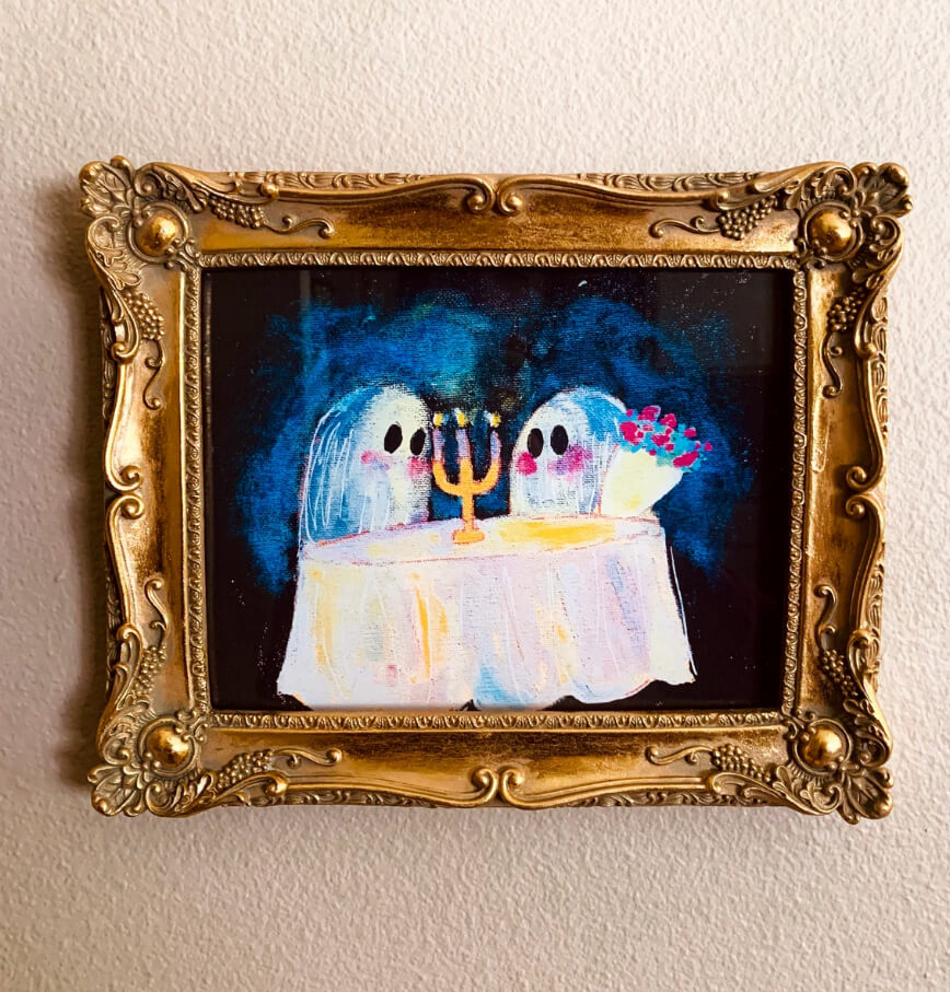 Vintage Cute Halloween Ghost Art