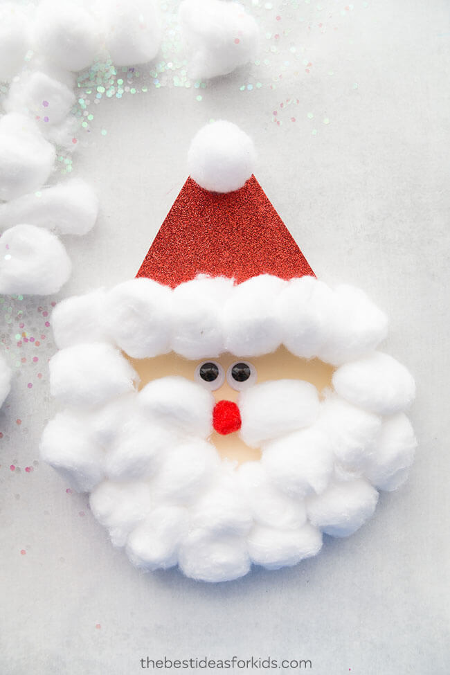 Paper Santa Clause Head Ornament