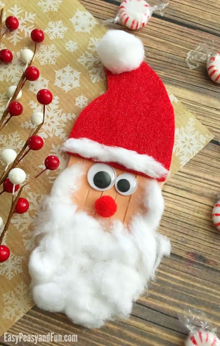 Craft Sticks Santa Clause Ornament