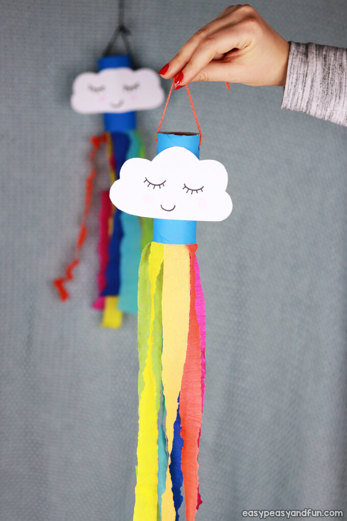 Sweet DIY Rainbow Windsock Craft