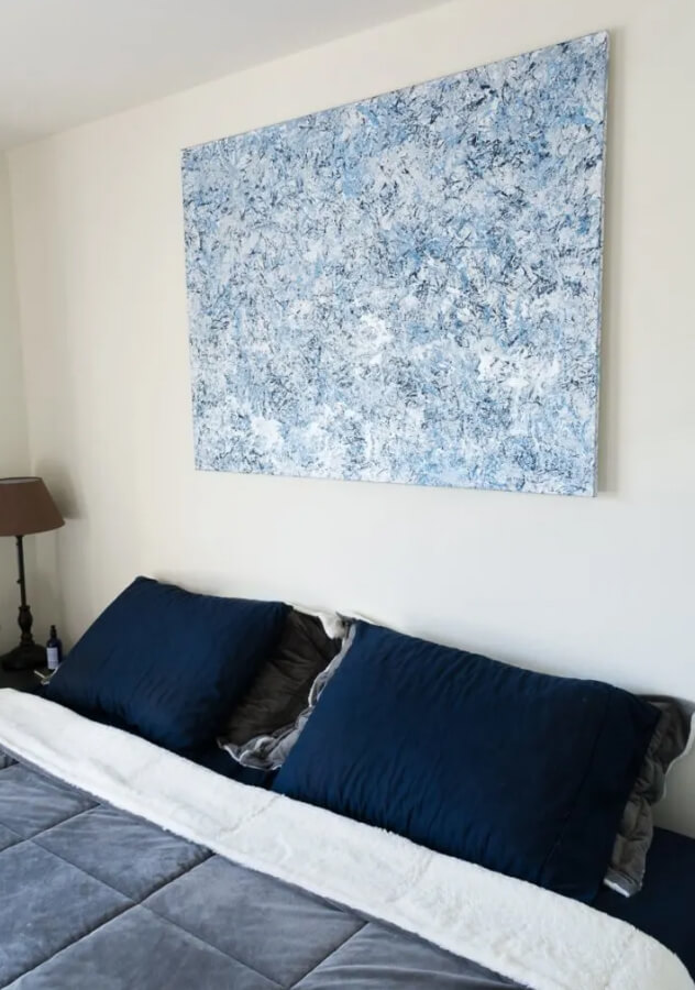 Light and Dark Blue Camouflaged Canvas