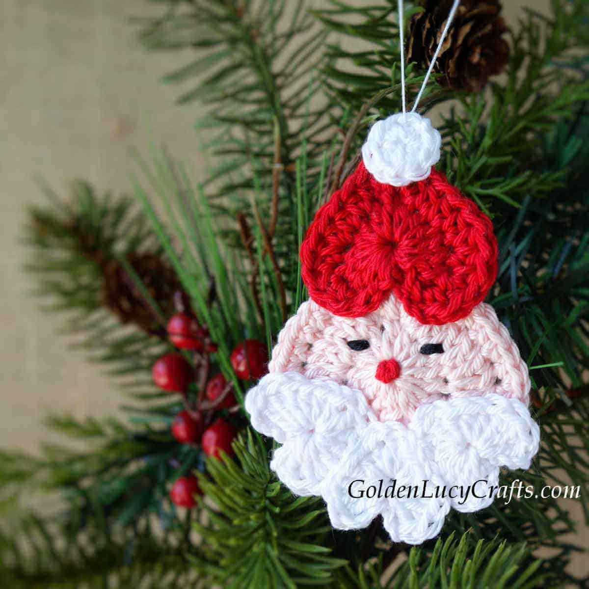 Crochet Santa Clause Ornament Design