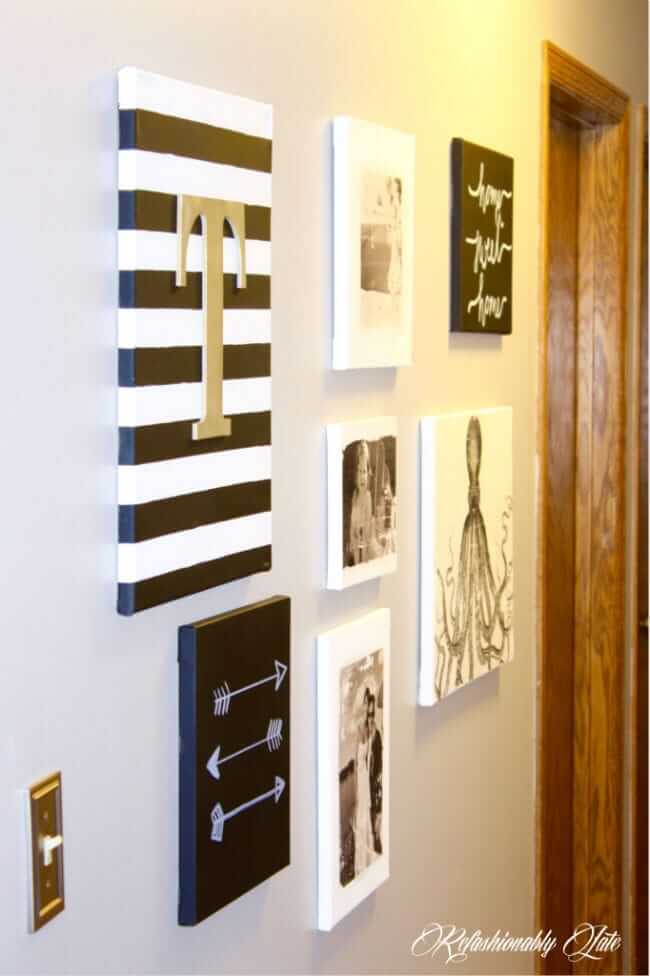 Black and White Wall Canvas Arrangement