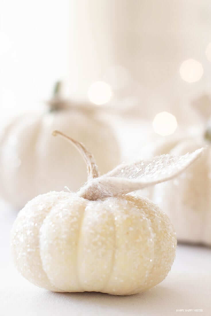 Adorable Painted Glitter Pumpkin Design