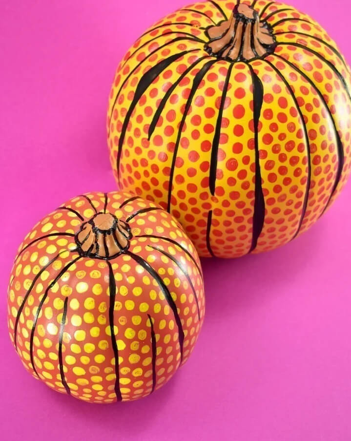 DIY Pop Art Painted Pumpkins