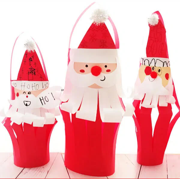 Fun Santa Paper Lantern Ornaments