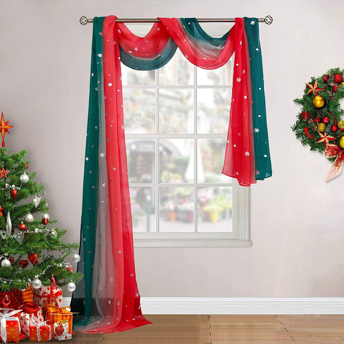 Share more than 161 christmas curtain decoration ideas - seven.edu.vn