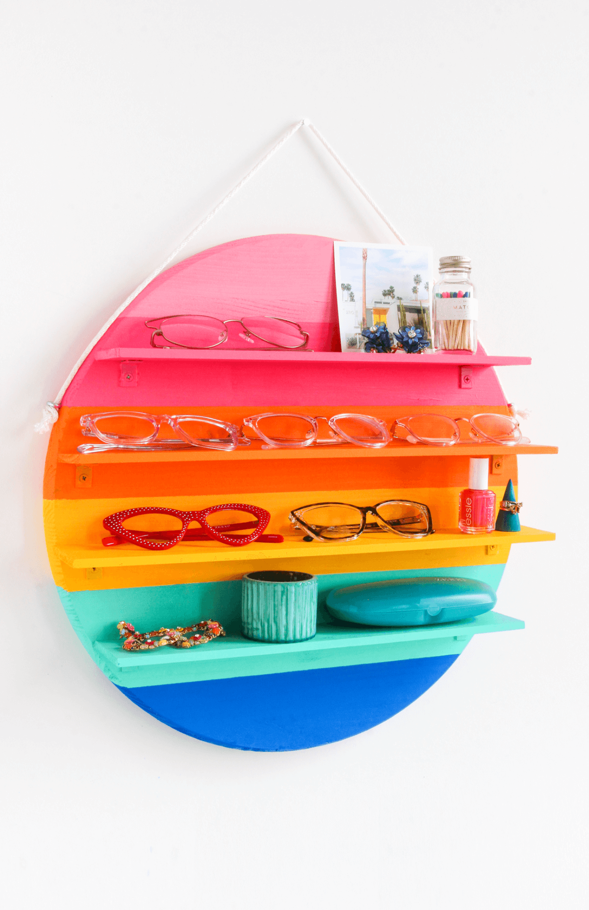 Handmade DIY Rainbow Circle Shelf