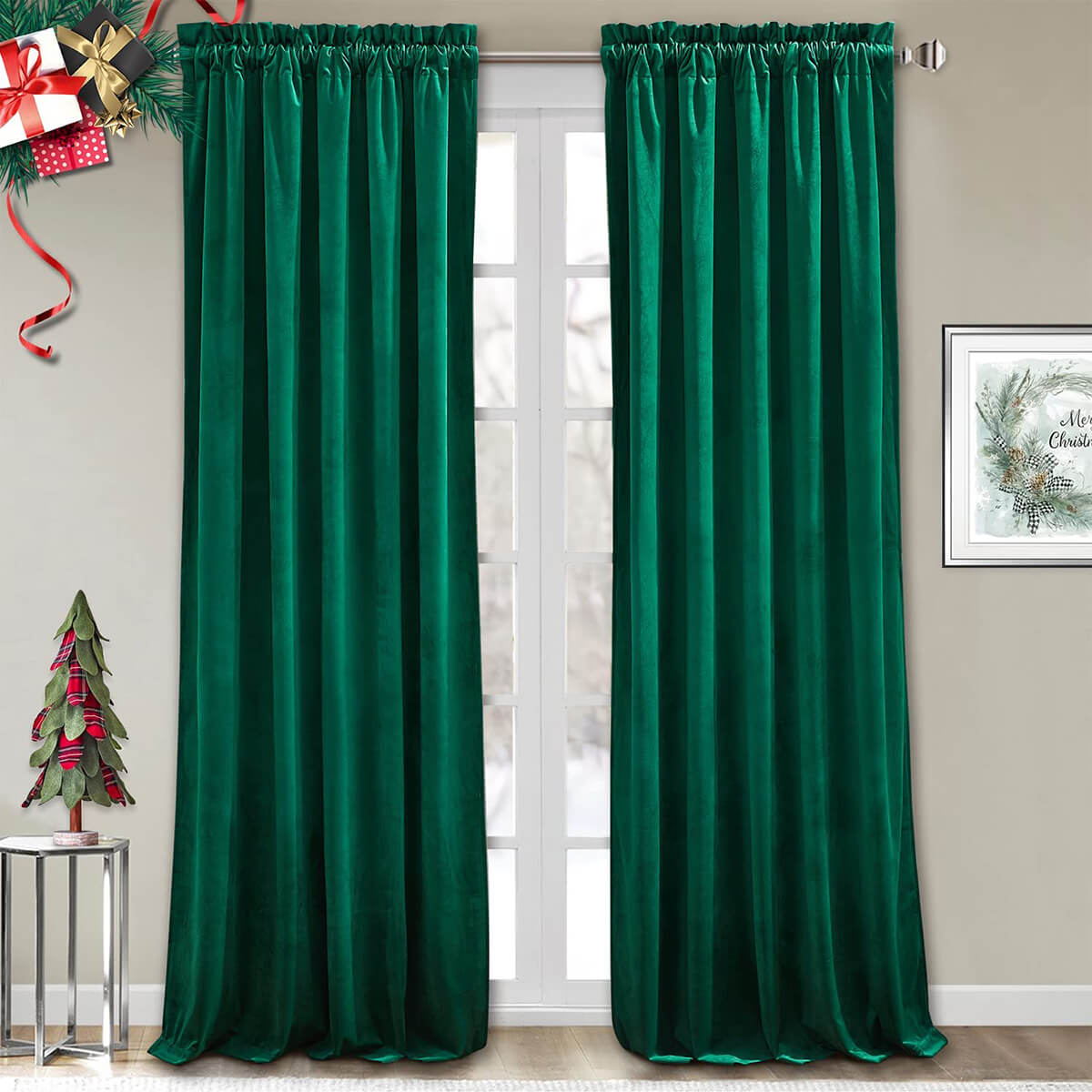 Luxurious Emerald Green Blackout Curtains