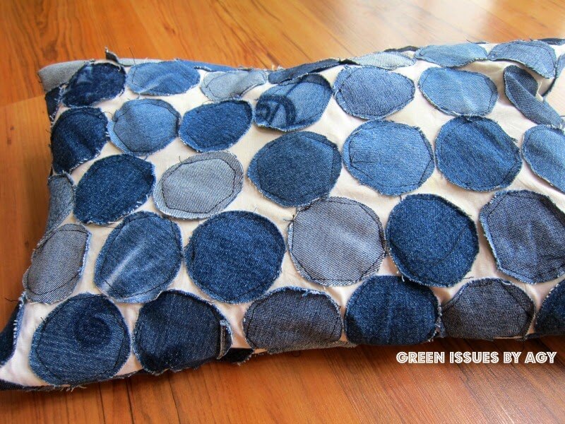 DIY Denim Shirt Pillow Cover