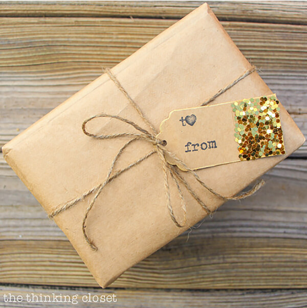 Brown Paper Wrap with Tags