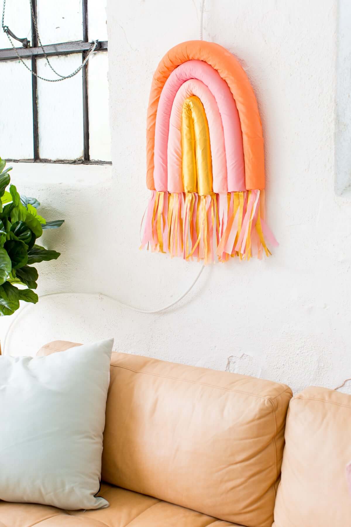 DIY Rainbow Wall Art Decoration