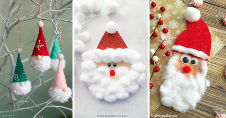 Featured image for 20 DIY Santa Ornaments to Personalize Your Tree this Christmas