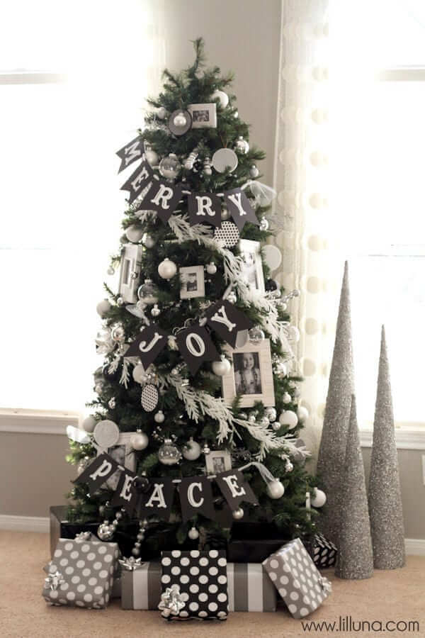 Black Decorations For Christmas Tree 