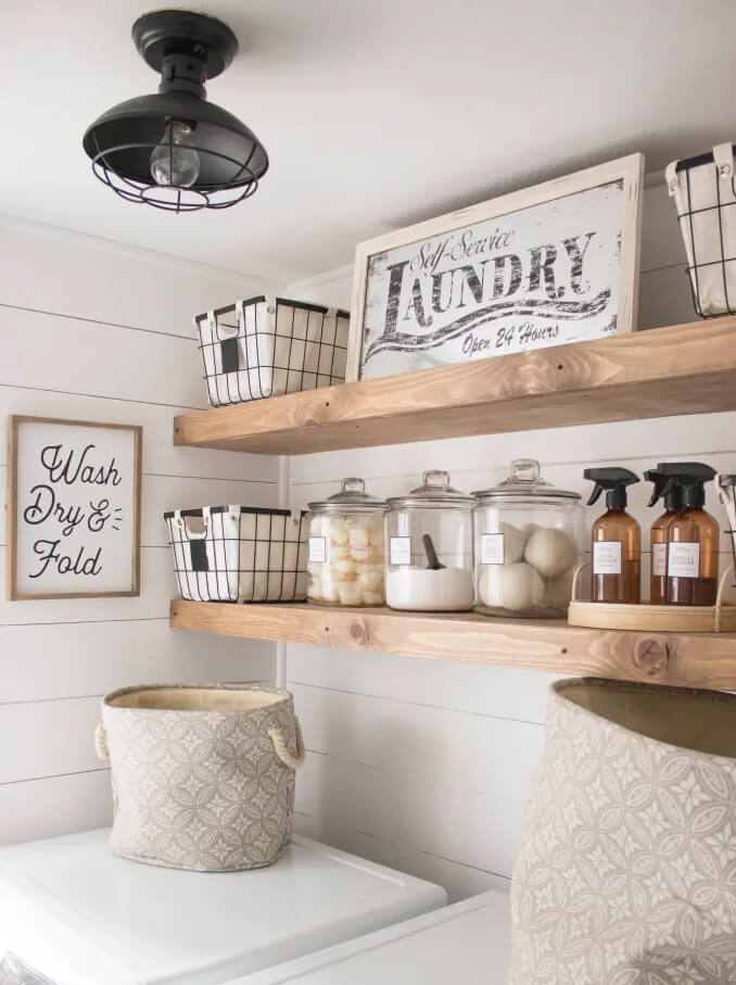 Laundry Room Organizer Ideas that Exude Tranquility