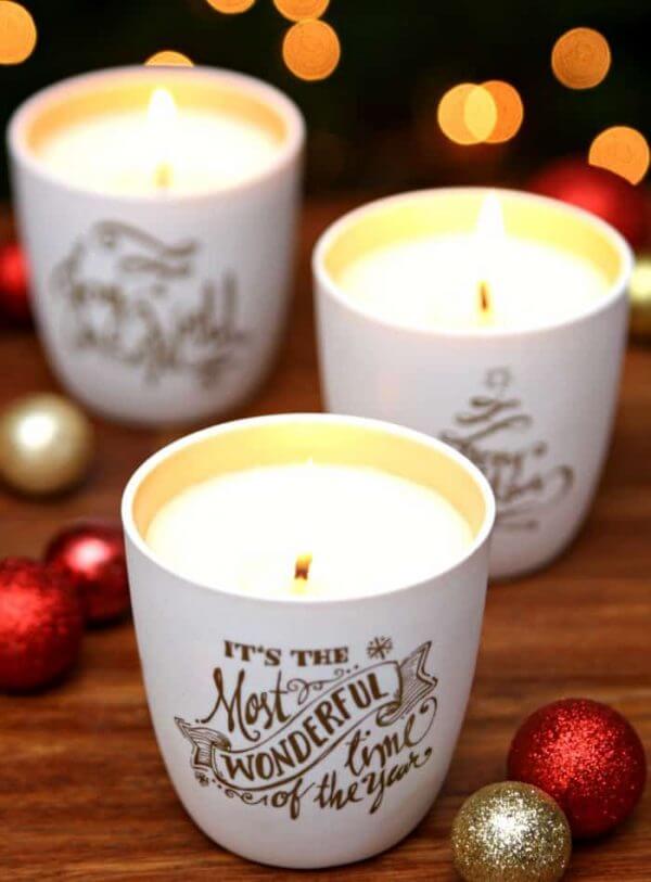 Ceramic Christmas Mug Candle Design