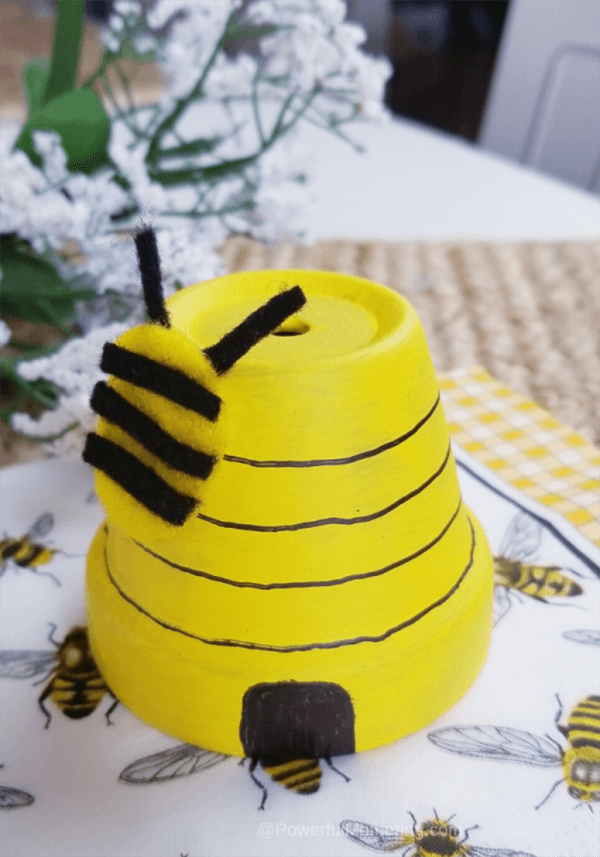Fun Flower Pot Beehive Project