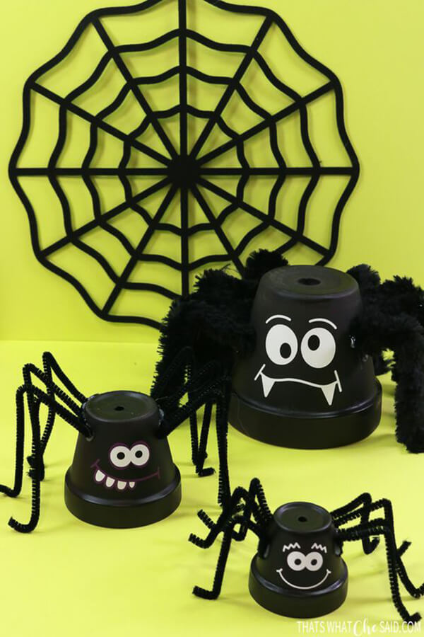 Cute Clay Pot Spider Craft Project