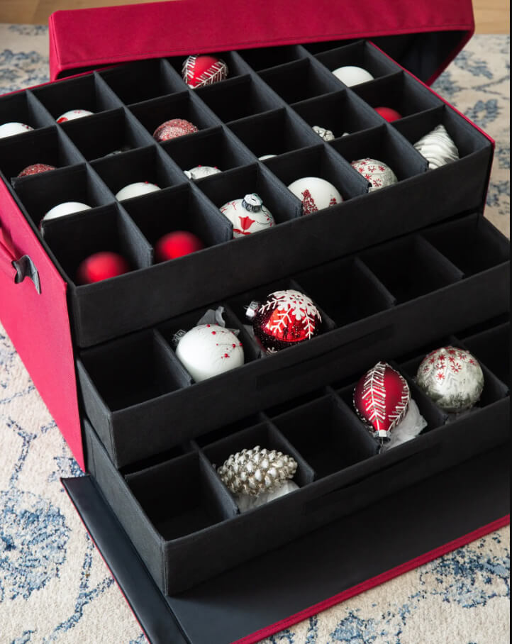 Cushioned Dividers for Handmade Christmas Ornament Storage