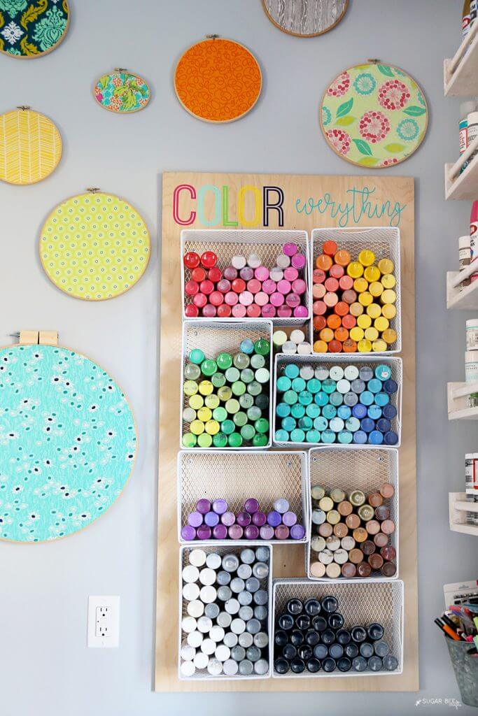 DIY Craft Paint Organizer Design