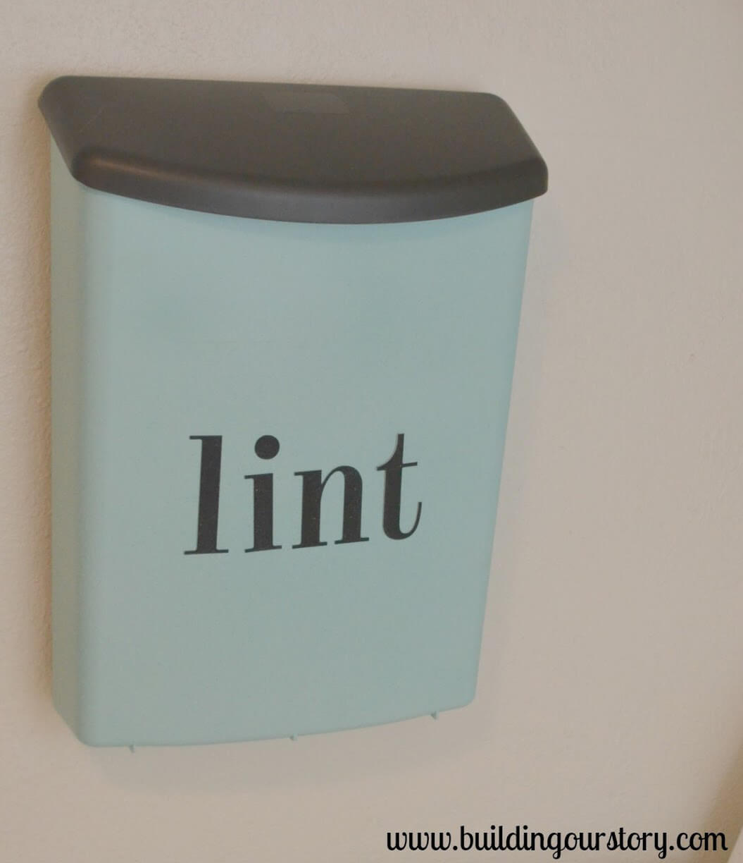 Wall-Mounted Dryer Lint Disposal Container