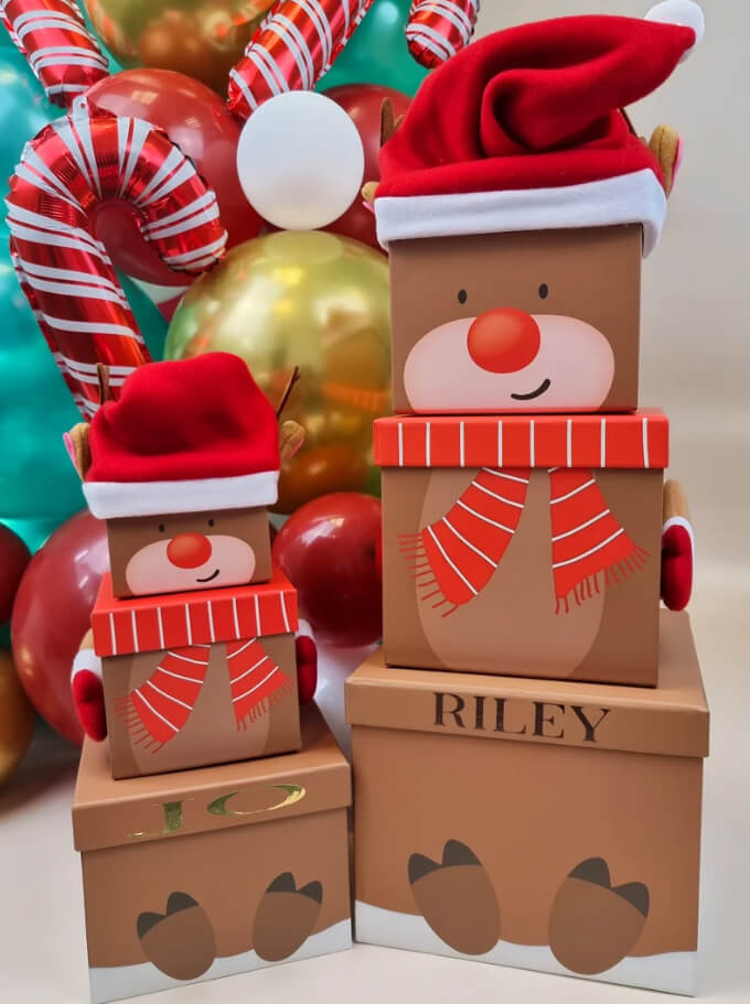 Stacked Reindeer Christmas Box Set
