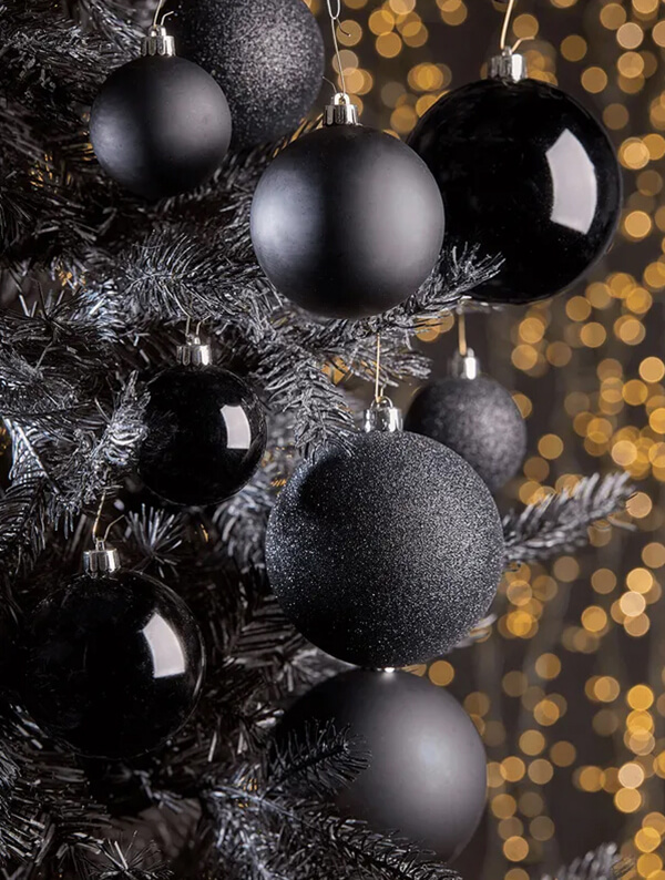 Incredible Modern Black Shatterproof Bauble