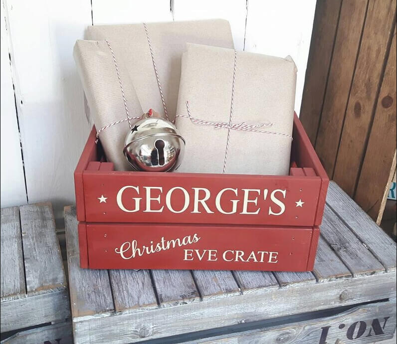 Personalized Homemade Christmas Eve Crate