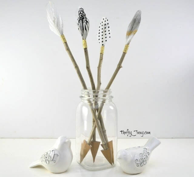 Cute DIY Cupid’s Arrow Feather Craft