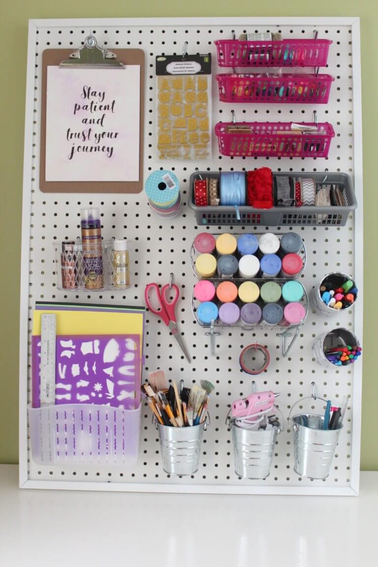 IKEA Pegboard Hack Storage Design