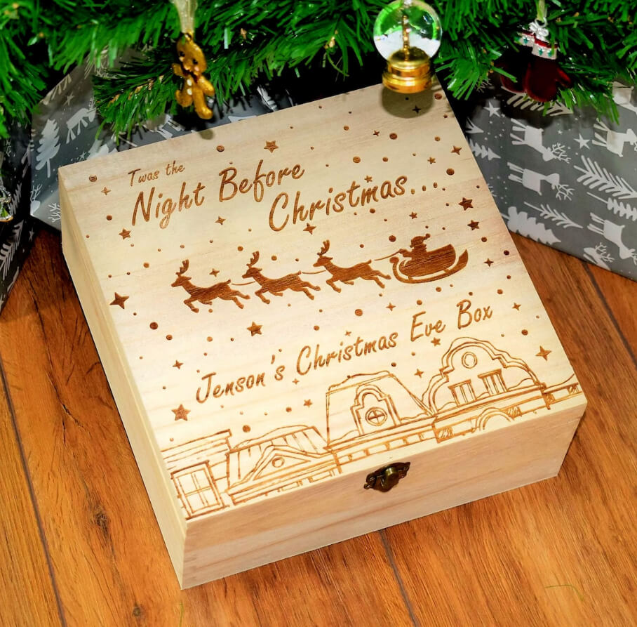 Engraved Wooden Christmas Eve Box